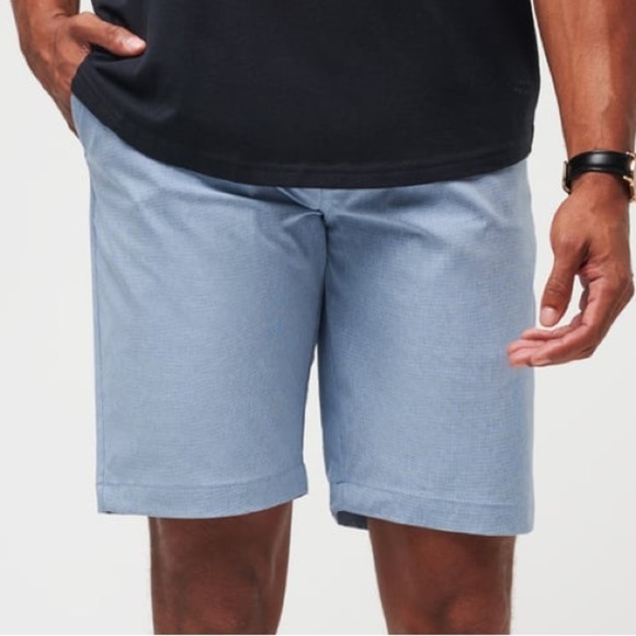 Travis Mathew Men’s Beck Shorts 10” Stretch Performance Golf in Light Blue 38 - Picture 1 of 16